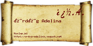 Ördög Adelina névjegykártya